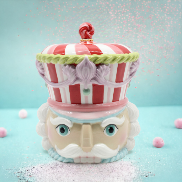 10in Nutcracker Head Cookie Jar (29-29305)