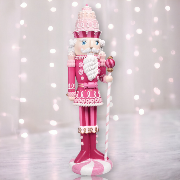 Pink Candy Nutcracker w/Staff 56cm 29-29439