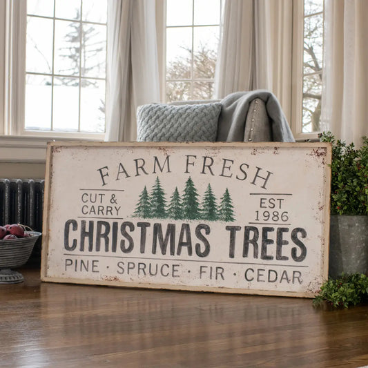 Farm Fresh Christmas Tree Sign 122cm