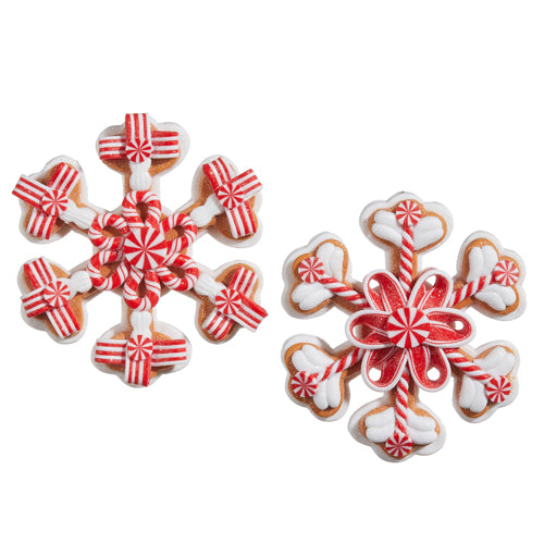 Peppermint Snowflake Ornament 4.75" (4314111)