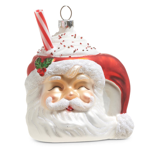 Santa Mug with Whipped Cream Ornament 4" (4320882)