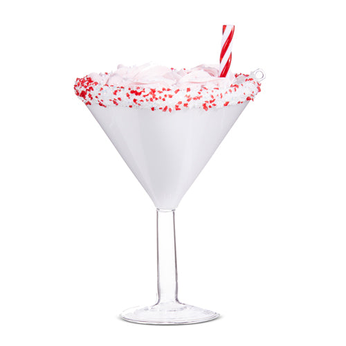 *RAZ Exclusive* Pink Peppermint Martini Ornament 6" (4352861)