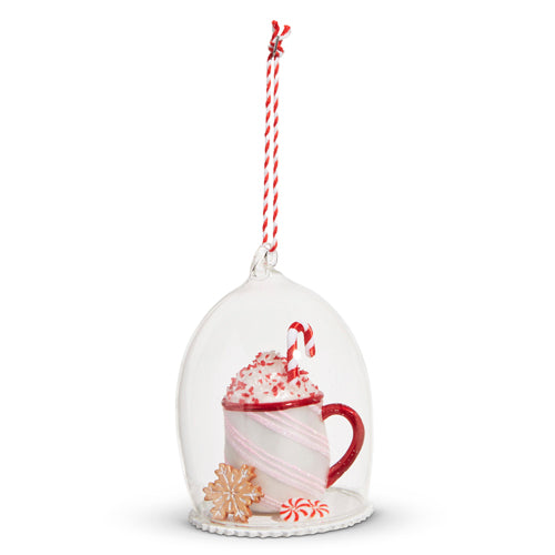 4" Peppermint Drink Cloche Ornament (4352877)