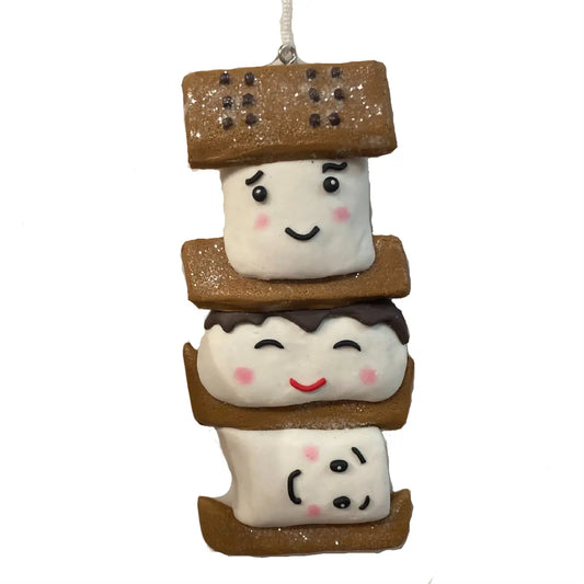 Marshmallow Stacked S'Mores Ornament