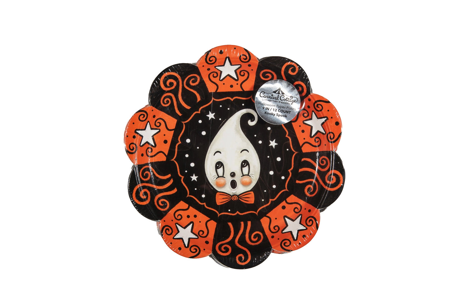 JPD Carnival Cottage 9" Kooky Spook Plates Set of 12