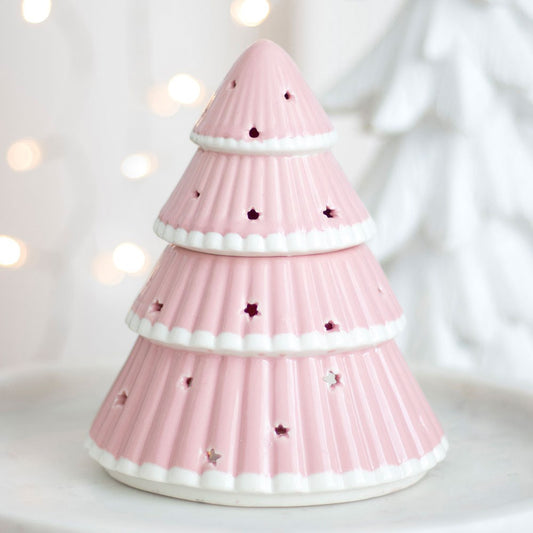 Pink Christmas Tree Oil and Wax Burner