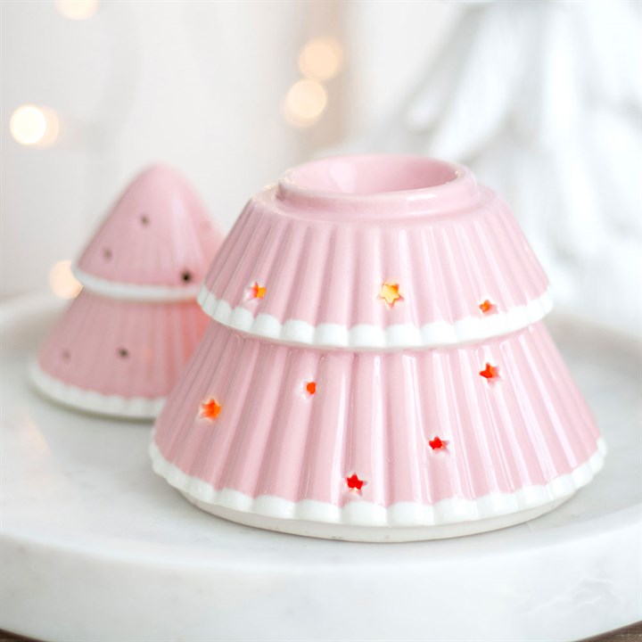 Pink Christmas Tree Oil and Wax Burner