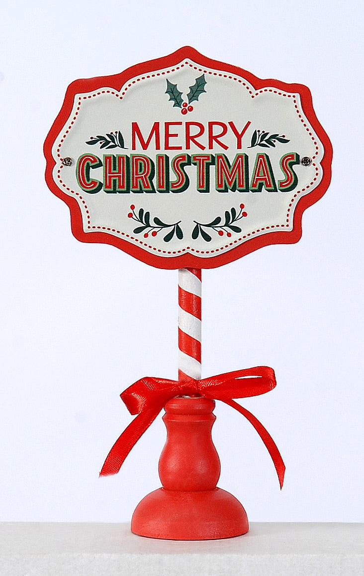 Table Top Christmas Sign 12cm - 4 Assortments