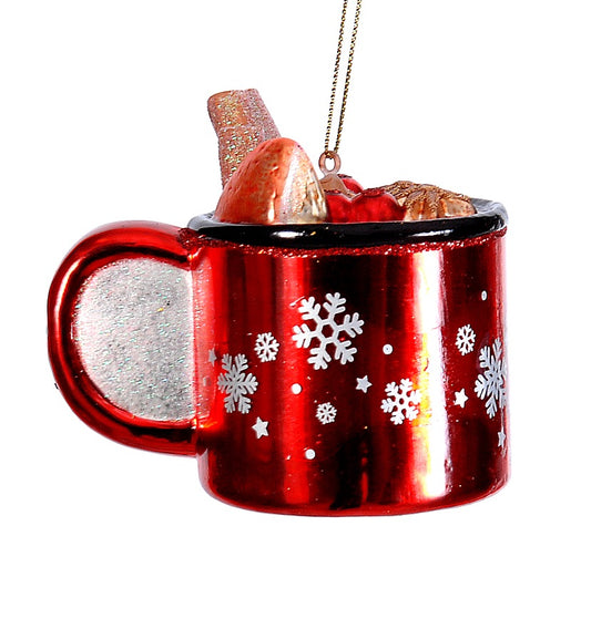Glass Mulled Wine Ornaments 9cm (10796)
