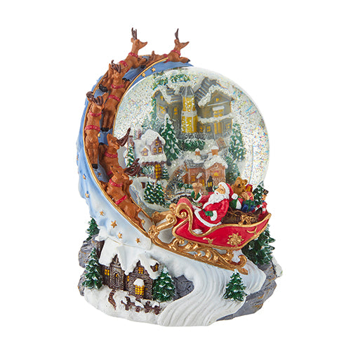 Santa Sleigh Lighted Water Globe 7.5" (4200758)