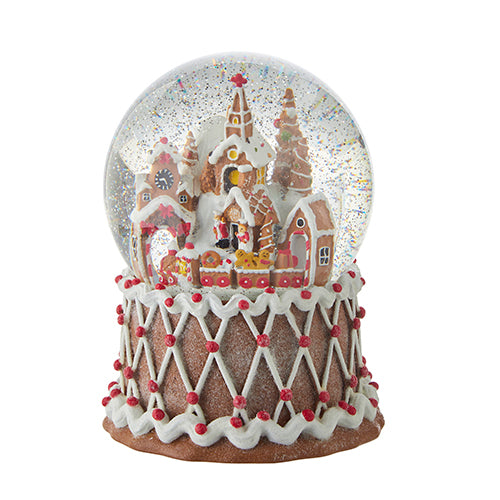 7" Gingerbread Town Lighted Water Globe (4200761)