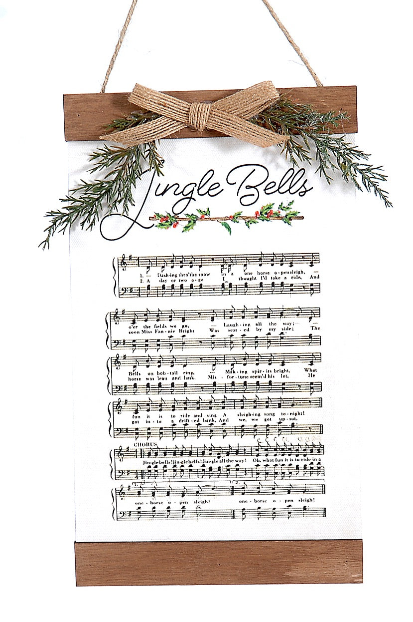 Jingle Bell Music Score Wall Banner 25cm (93860)