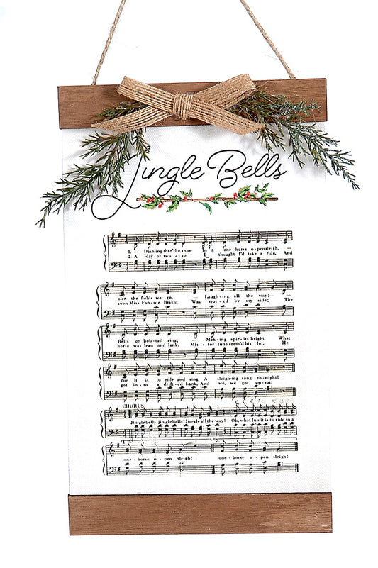 Jingle Bell Music Score Wall Banner 25cm (93860)