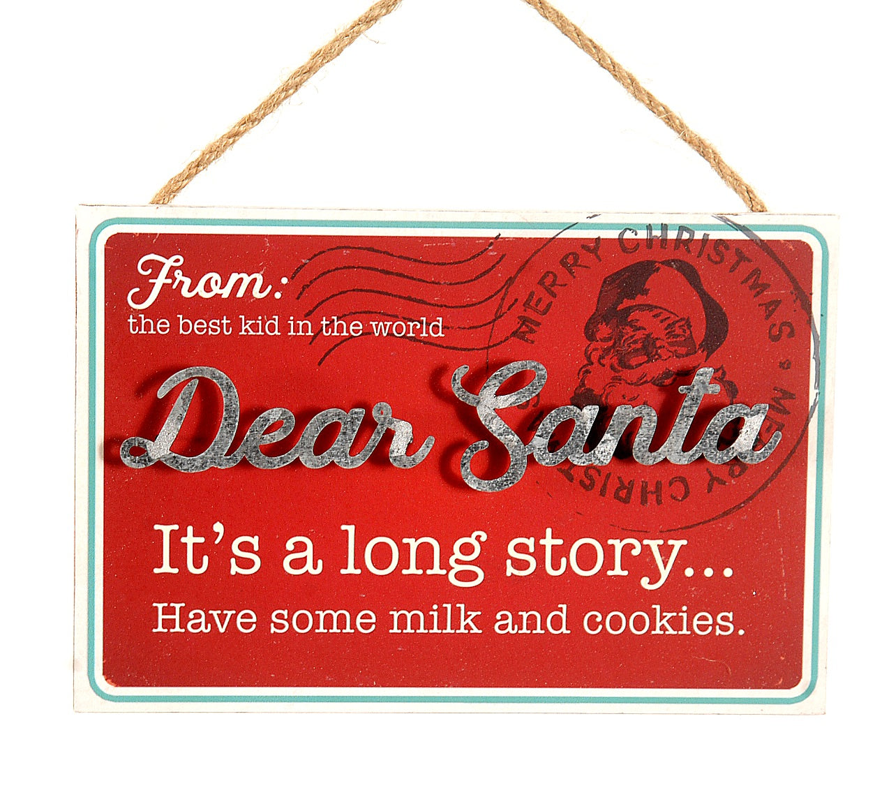 Wood Letter to Santa Christmas Decor 15cm (9768180)