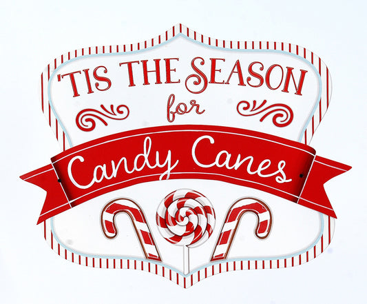 Candy Canes & Cookies Christmas Sign 2 Assortments - 1 Piece