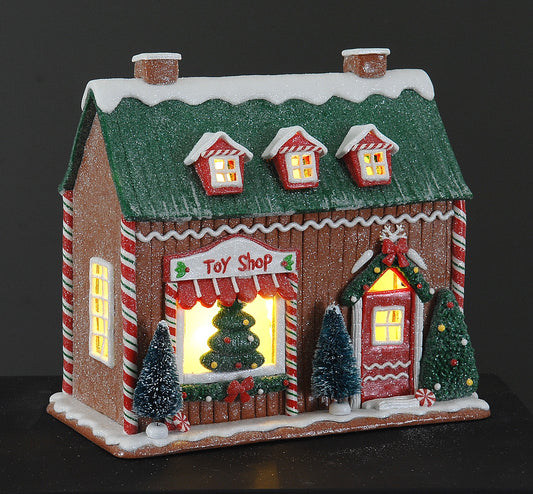 Gingerbread Toy Shop w/led 24.5cm (99741)