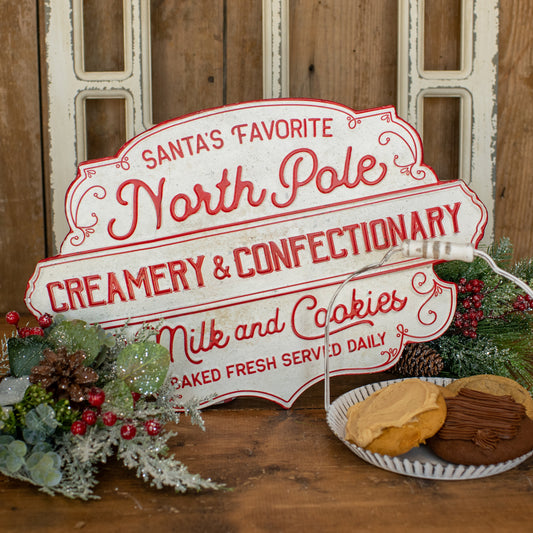 RAGON HOUSE NORTH POLE CREAMERY & CONFECTIONARY SIGN (7784701395192)