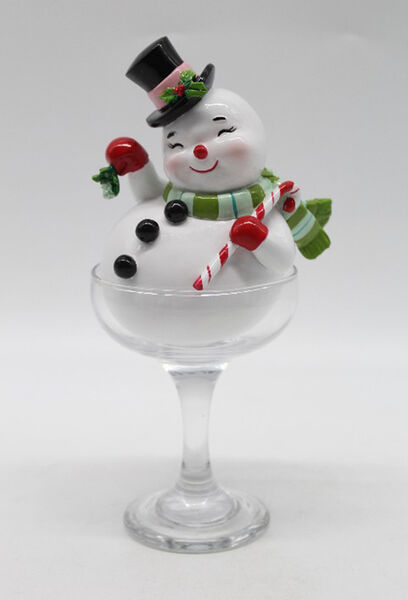 December Diamonds Retro Snowman in Martini Glass (7786735927544)