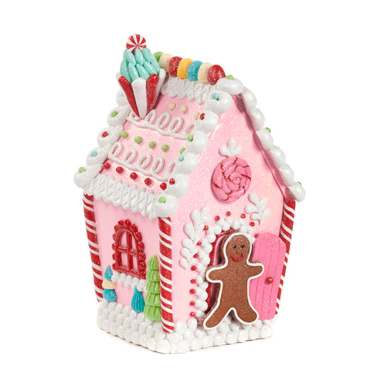 Pink Gingerbread Candy House 24.50cm (KL 60200)