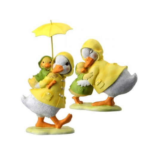 MT24593 - Cute Ducks with Yellow Raincoat 5" (12cm) - 2 Assortments