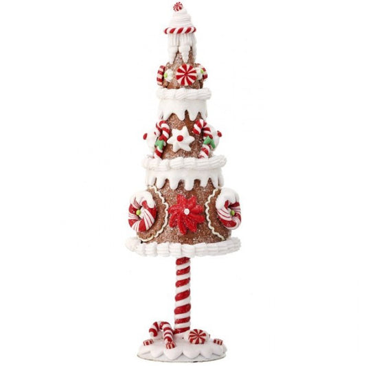MTX68285 - 10.5"CLAYDOUGH GINGERBREAD CANDY/COOKIE TREE ON STAND