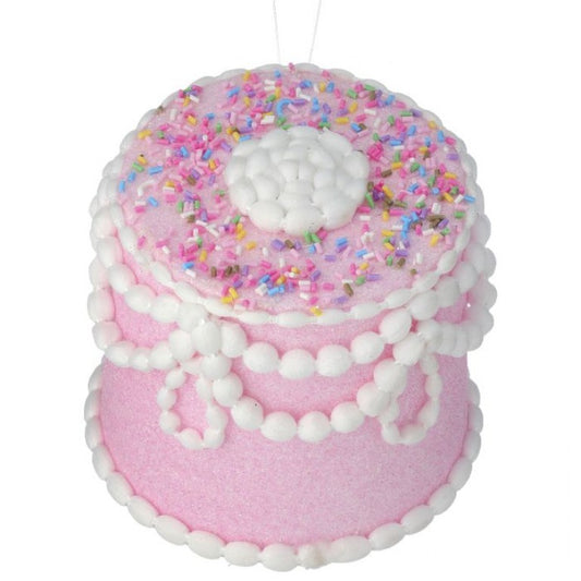 MTX68911 - 5" PASTEL CANDY DECORATED CAKE ORNAMENT - 2 COLOURS
