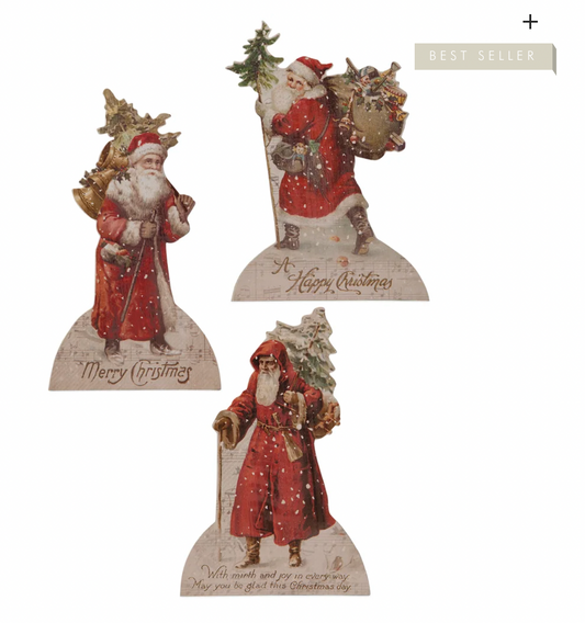 Bethany Lowe Vintage Santa Dummy Board 3Assortments - 1 piece (7783468597496)