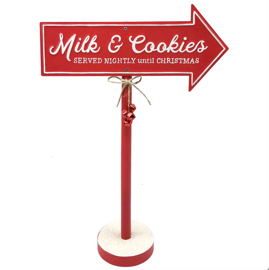 Metal Milk & Cookie Sign 42cm (9768178)
