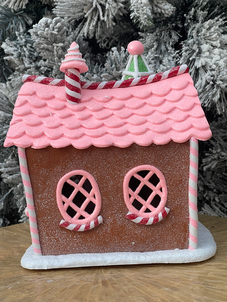 Gingerbread Candy Chalet with LED