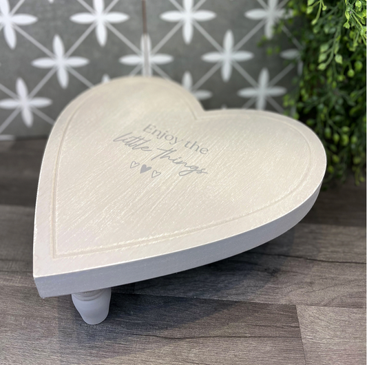 Wood Heart Display Tray