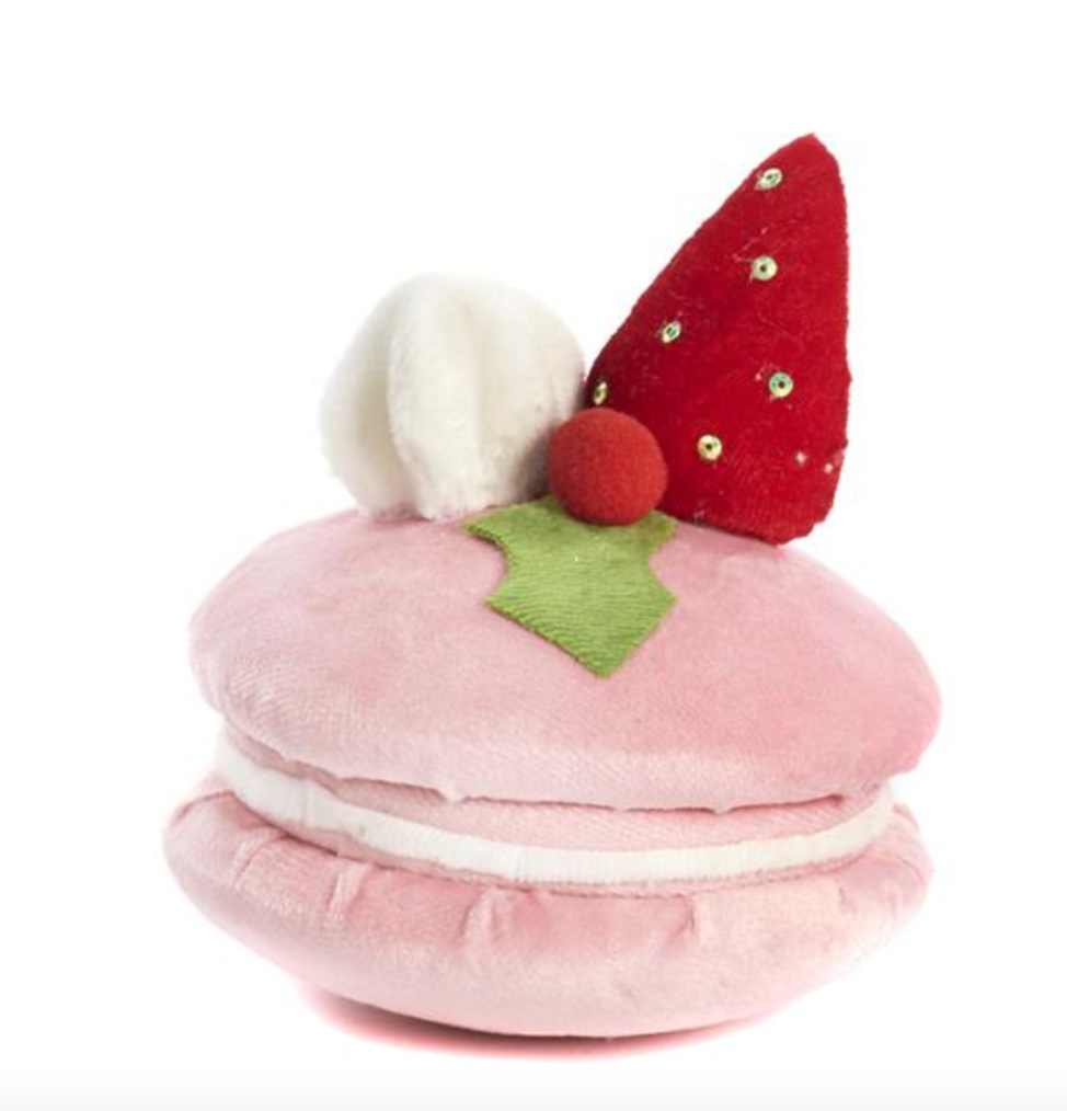Fabric Pink Macaron Christmas Ornament 12cm / 4.72" (7785337651448)