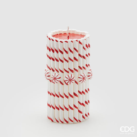 Candy Cane Candle 15.5cm