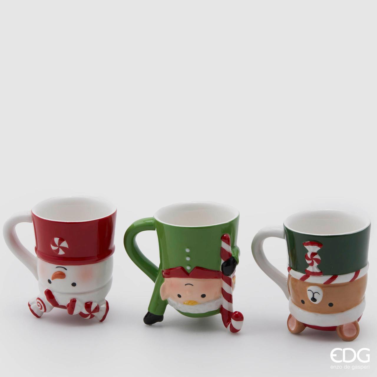 Mini Mugs Snowman / Elf / Bear - 3 assortments
