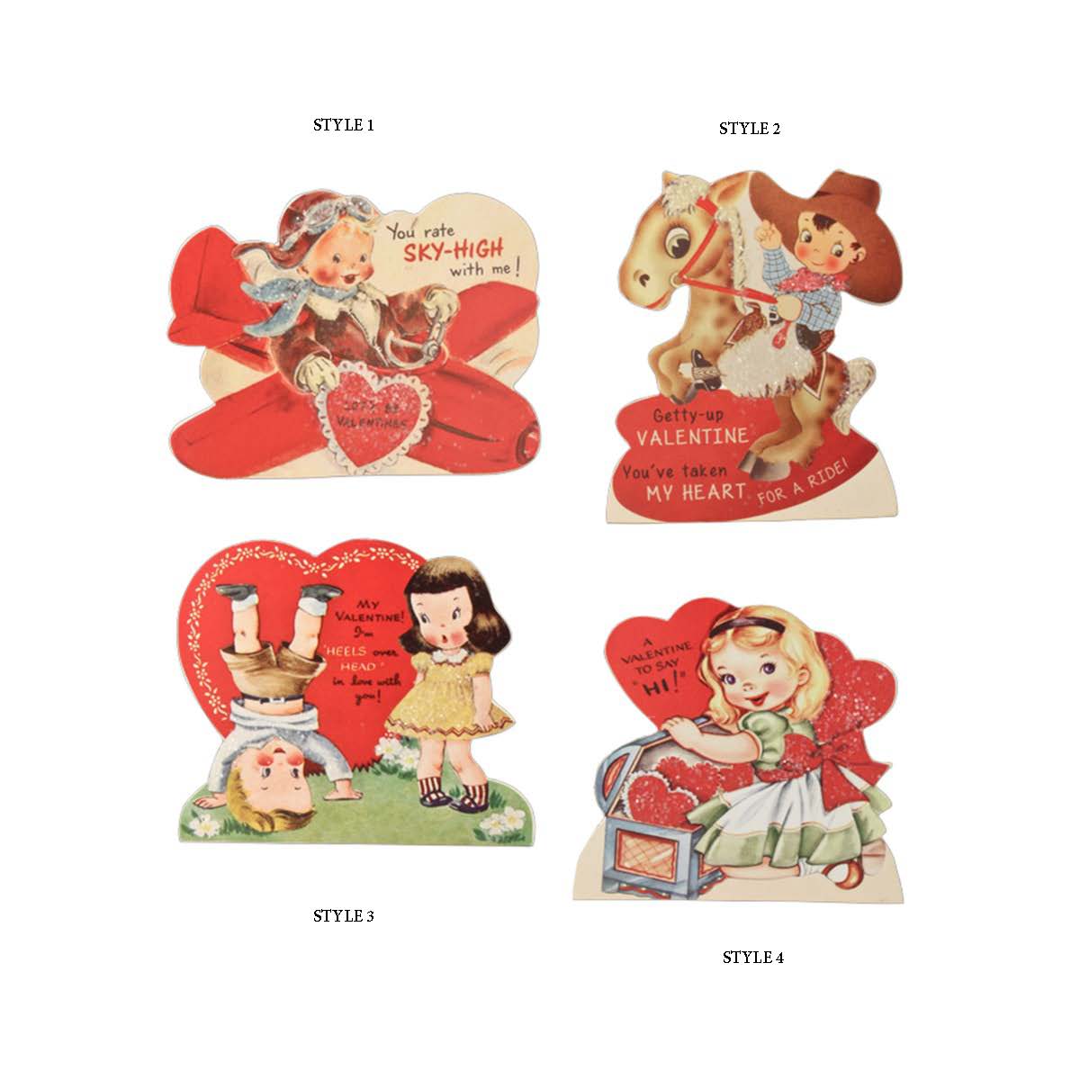 RL8227 - Retro Children Valentine Dummy Board 4A 5.25" (13cm) - 1Piece